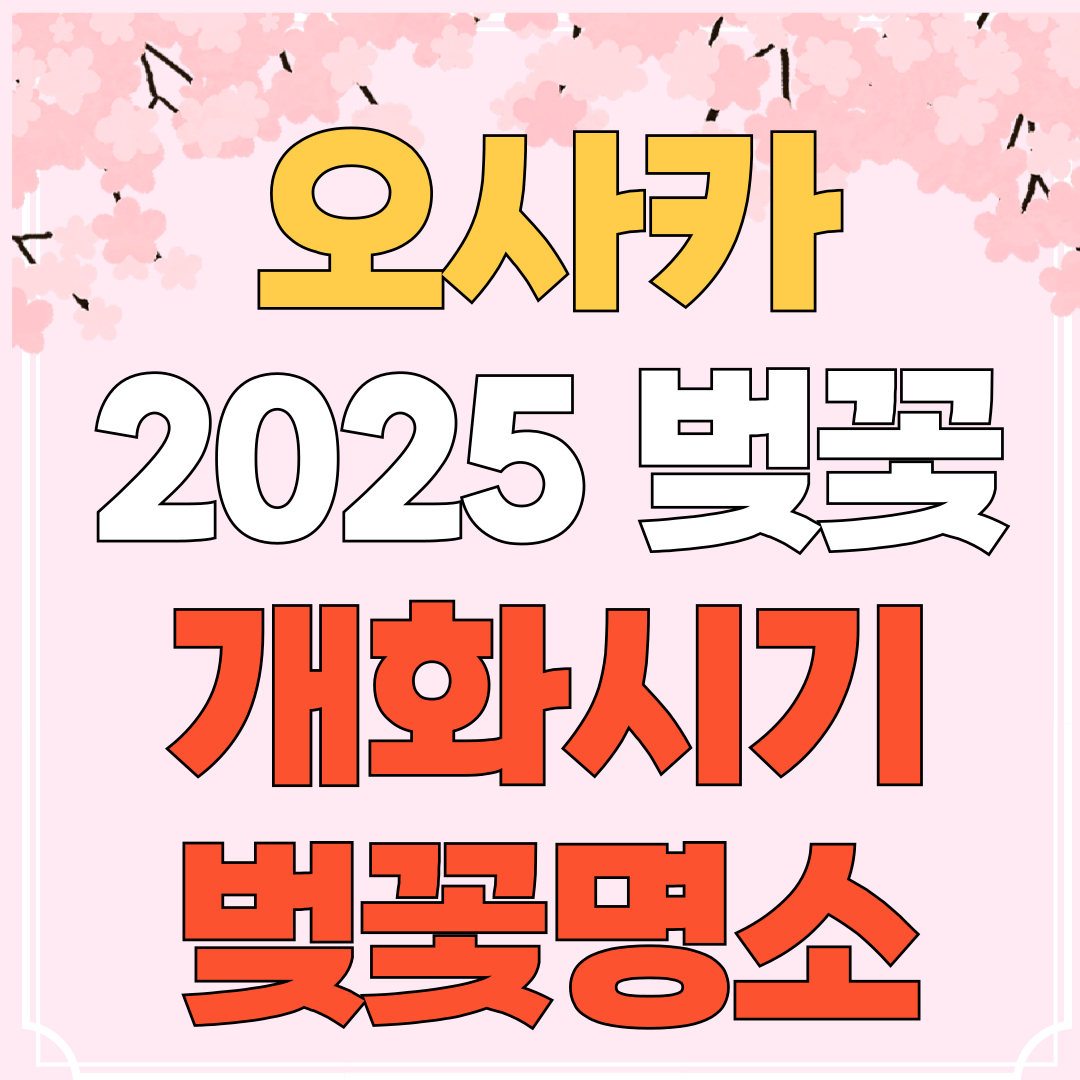 오사카 2025 개화시기 명소