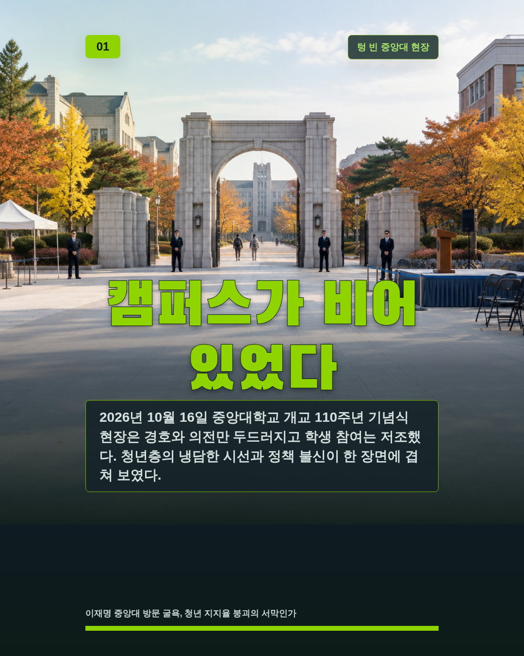 캠퍼스가 비어 있었다