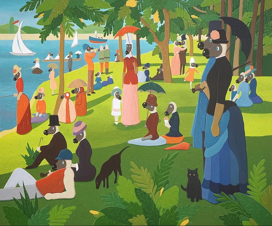 김선우작가 그림 - 모리셔스섬의 일요일 오후