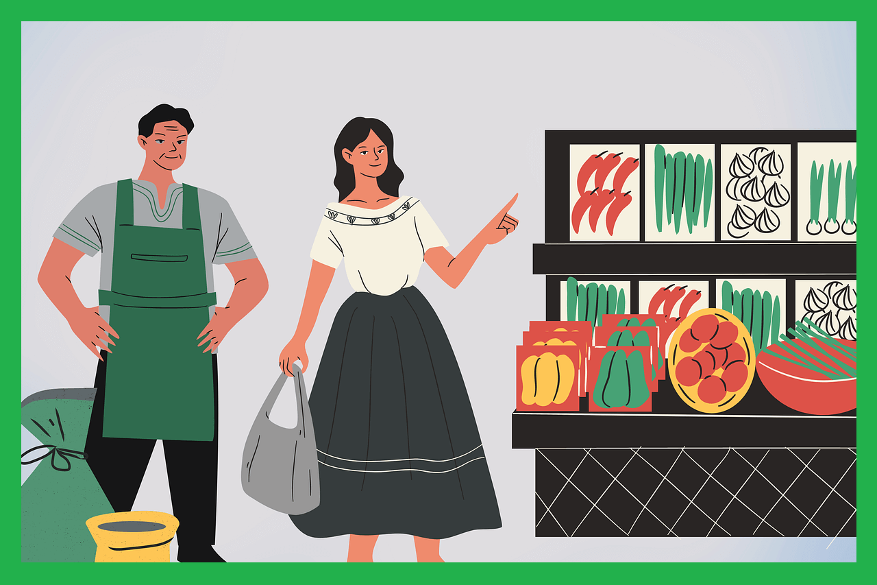 쇼핑하는-남녀-일러스트