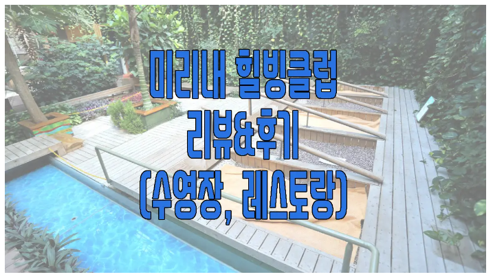 미리내 힐빙클럽 후기에 관한 글 보러 가기 링크 사진