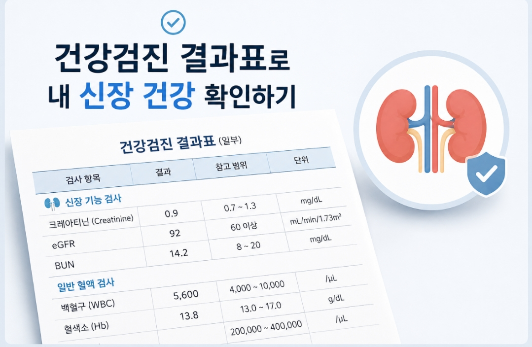 eGFR 정상범위 신장기능 검사