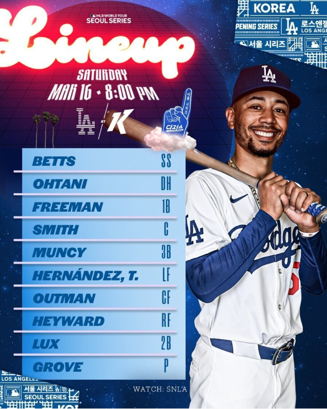 LA다저스 선발라인업
