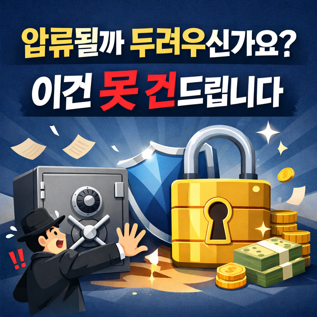 압류금지 채권 종류 총정리! 절대 압류 안 되는 재산은