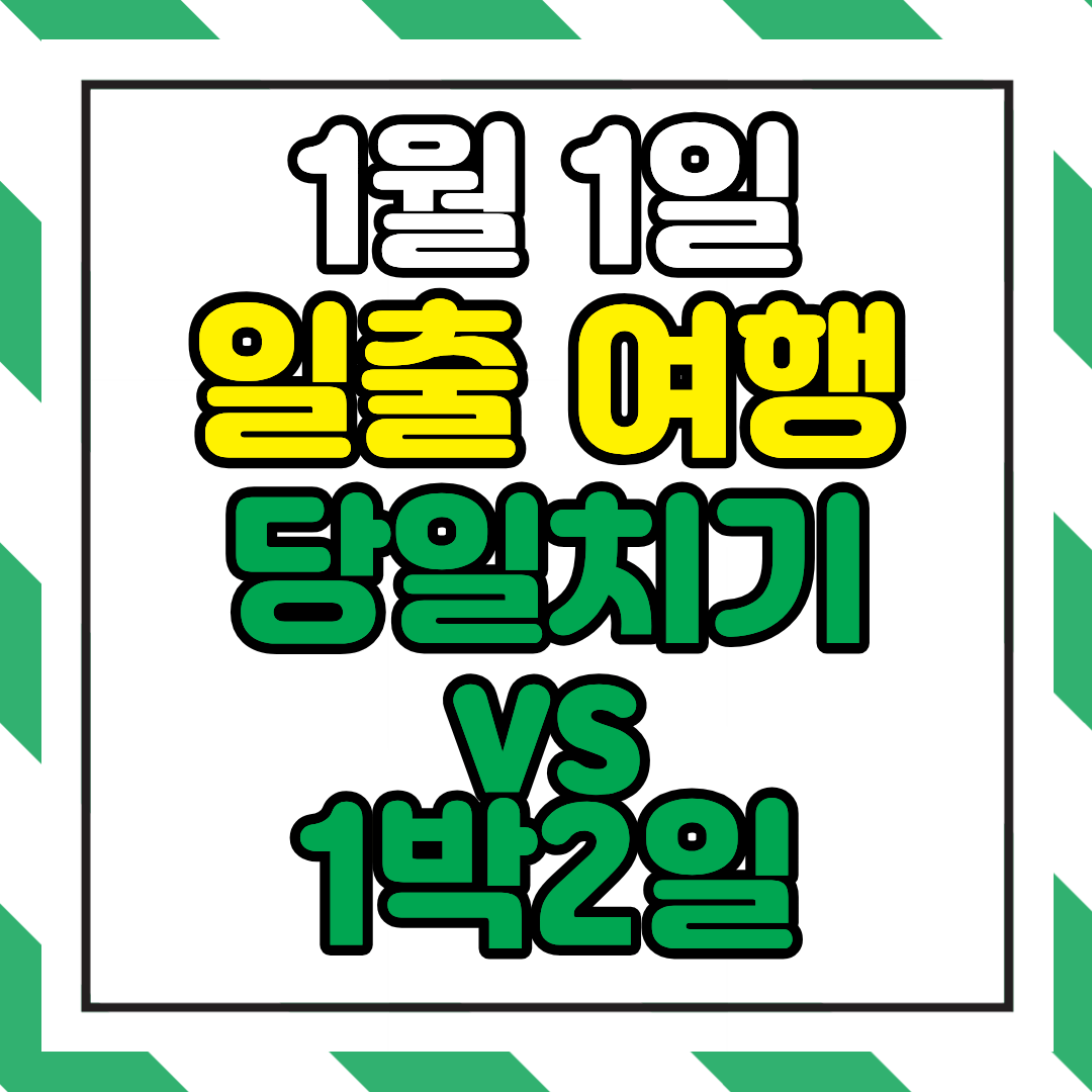 1월 1일 일출 여행