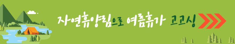 국립 자연휴양림 여름 성수기 예약하기