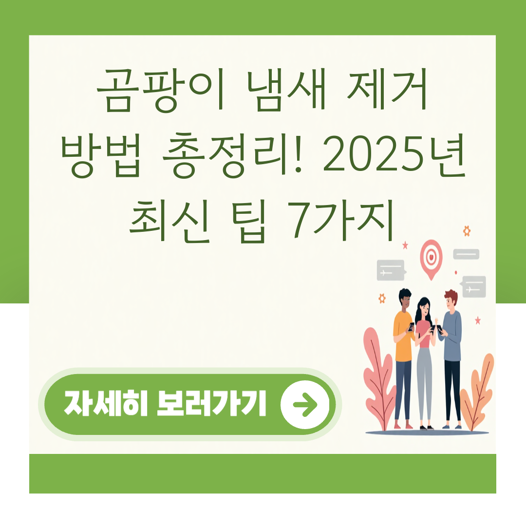 곰팡이 냄새 제거 방법 총정리! 2025년 최신 팁 7가지 대표 이미지