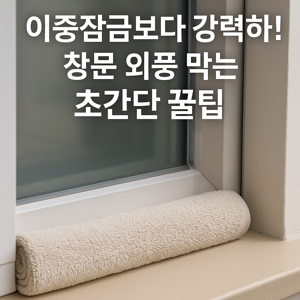 이중잠금보다 강력하다! 창문 외풍 막는 초간단 꿀팁