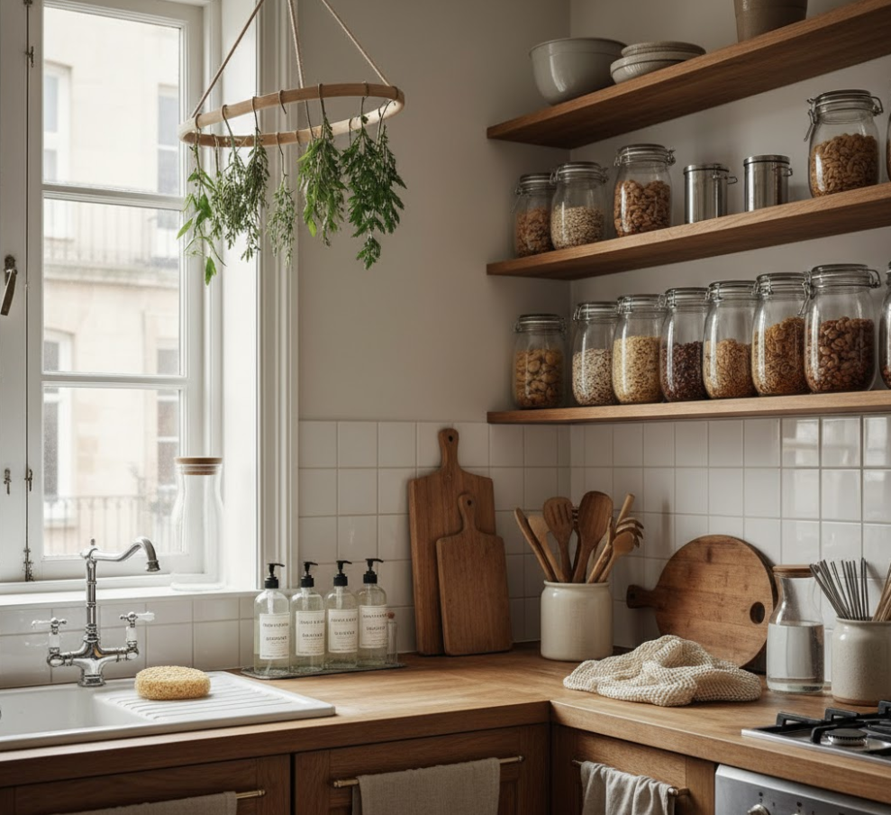 플라스틱 프리 주방 인테리어 – 작은 습관으로 완성하는 친환경 감성 공간