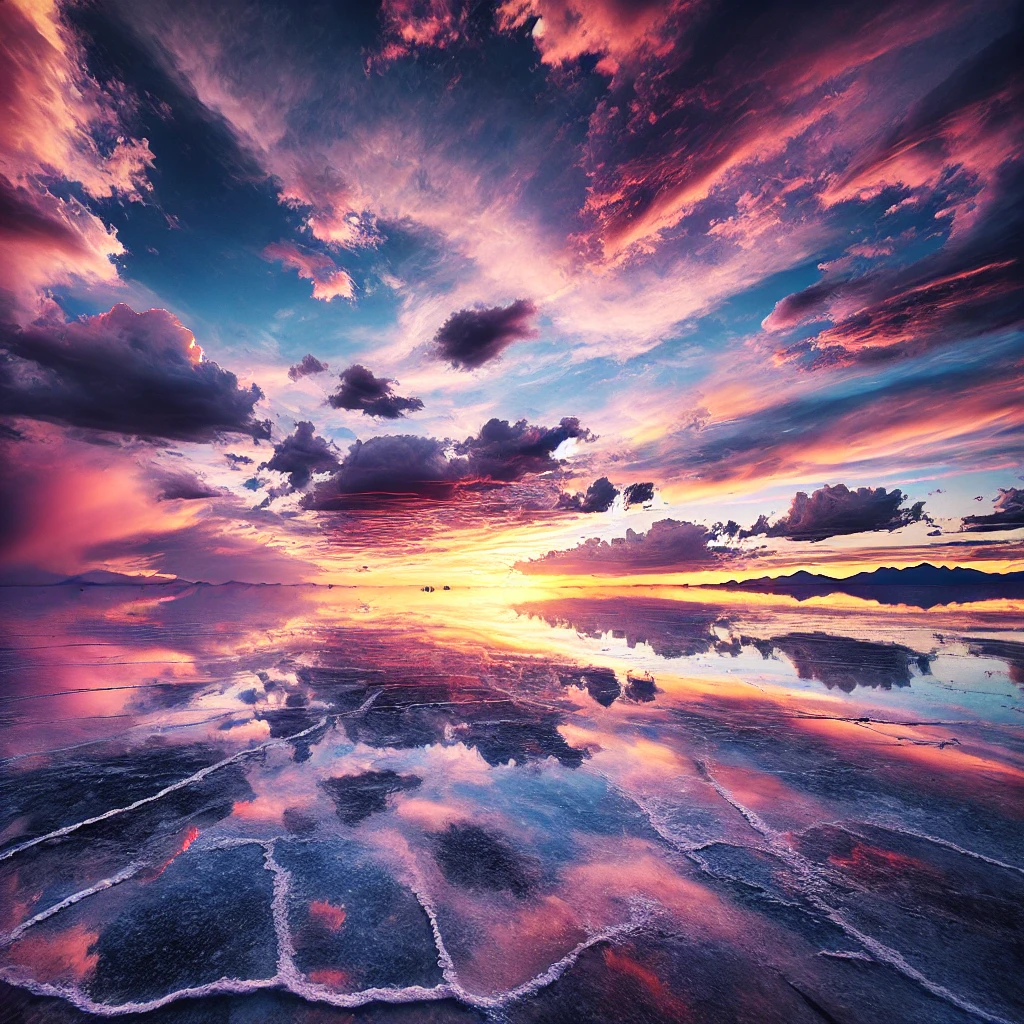 우유니 소금사막 아름다운 풍경 사진