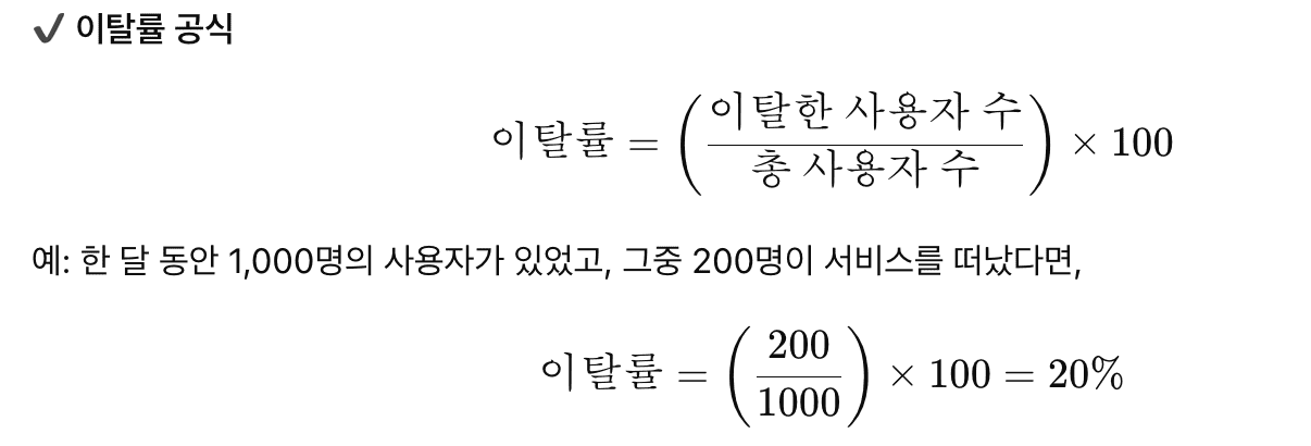 이탈률 측정 방법