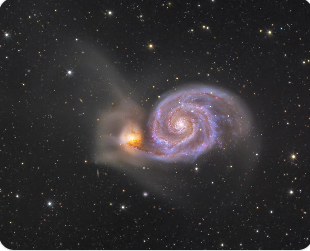 우주의 성운이 찍힌 천문 사진