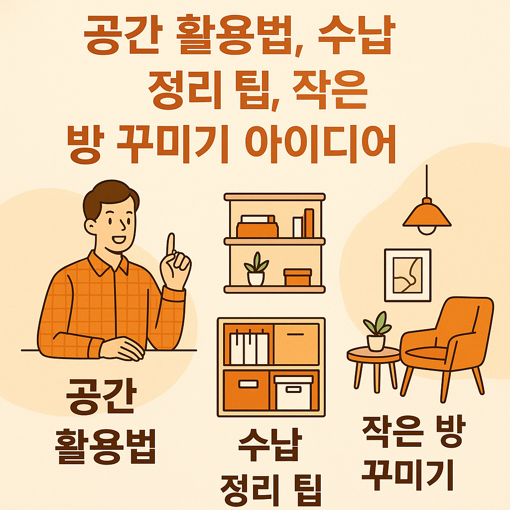 공간 활용법, 수납 정리 팁, 작은 방 꾸미기 아이디어