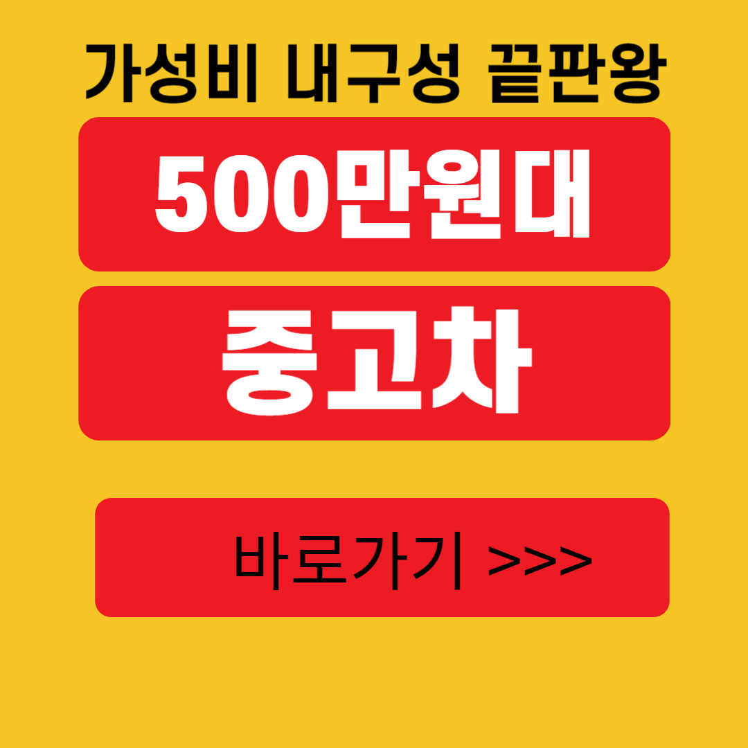 500만원대 중고차 추천 가성비 내구성
