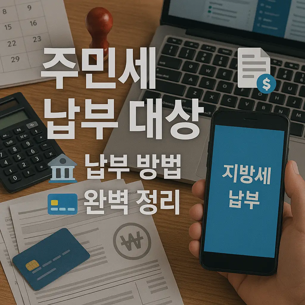 주민세 계산법과 감면 혜택