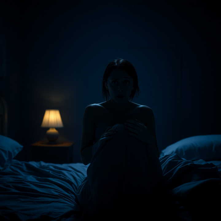 침대에-앉은-여자