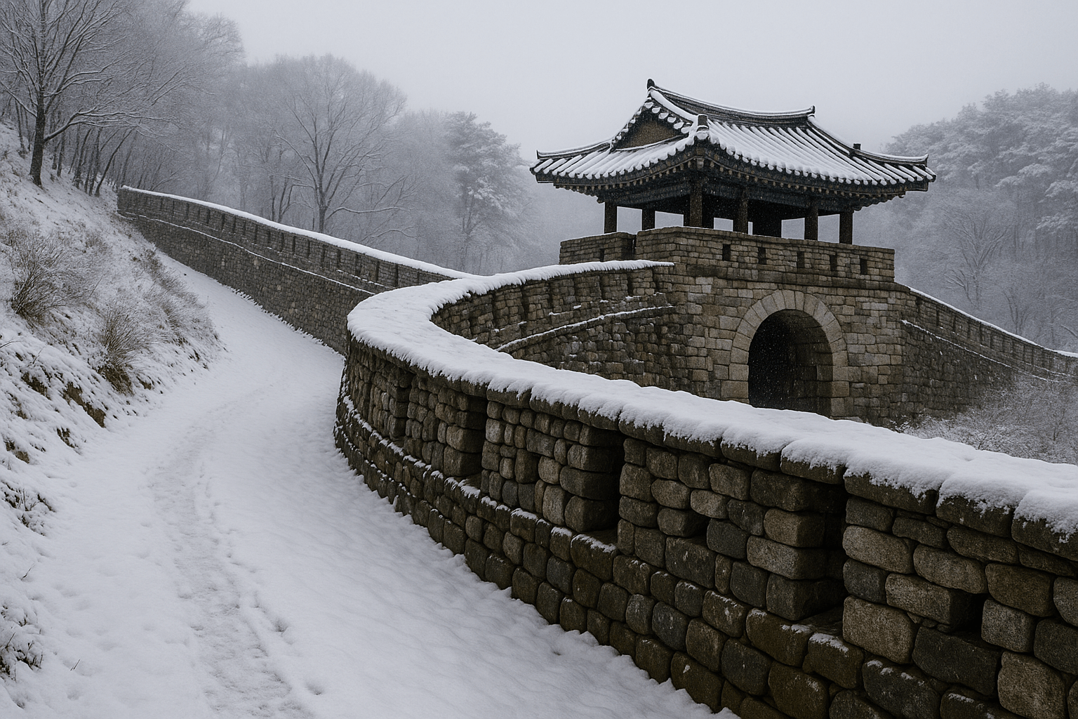 12월 청주 상당산성 겨울 성곽에서 만나는 조용한 산행과 고즈넉한 역사 풍경