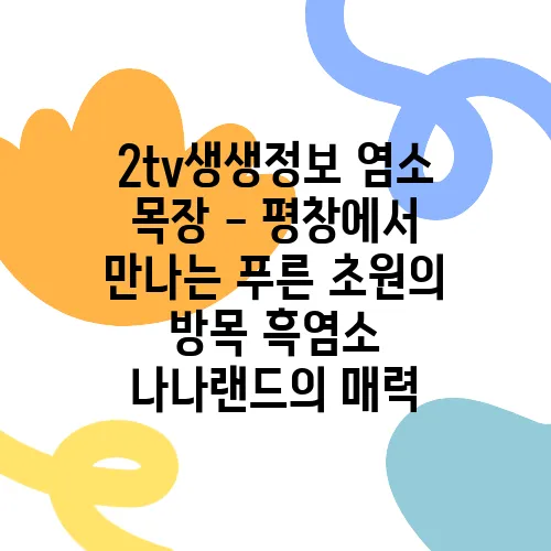 2tv생생정보 염소 목장 - 평창에서 만나는 푸른 초원의 방목 흑염소 나나랜드의 매력