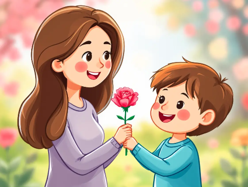 어머니-꽃-아이