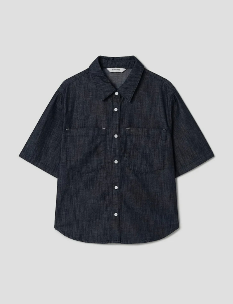 에잇 세컨즈 데님 셔츠