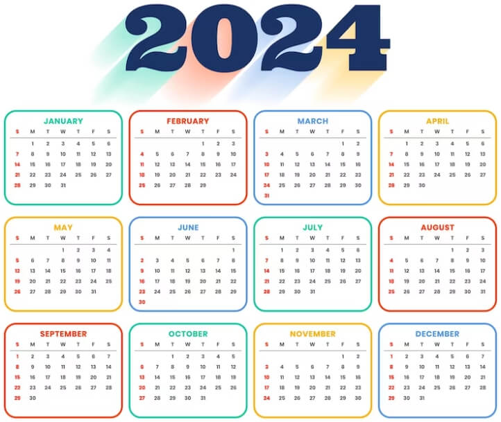 2024년 달력