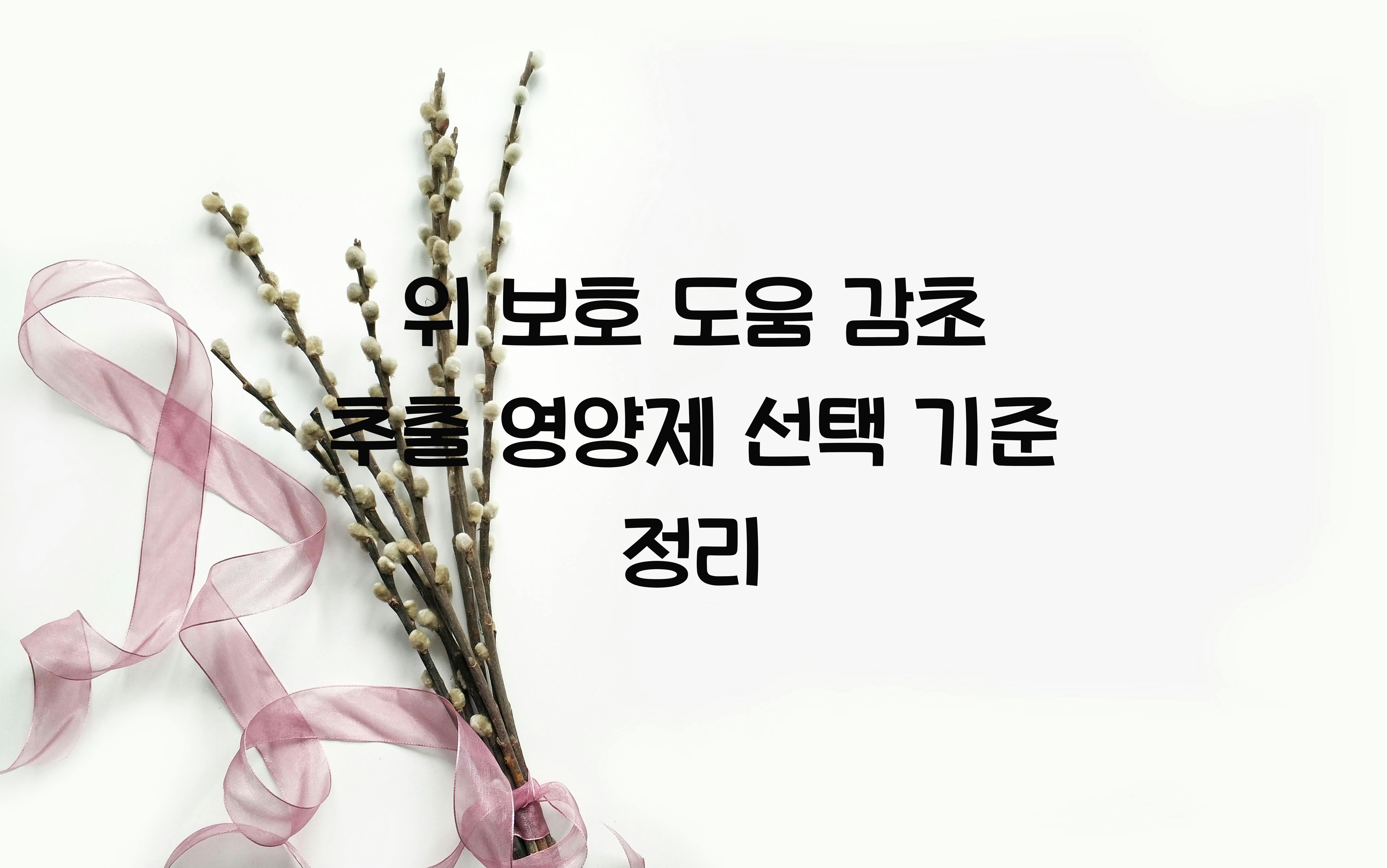 위 보호 도움 감초 추출 영양제