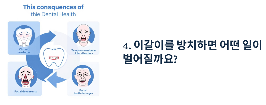 이갈이를 방치하면 어떤 일이 벌어질까요?