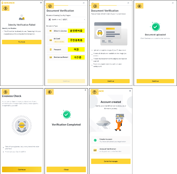 인적사항을 입력하여 Kyc 인증하기