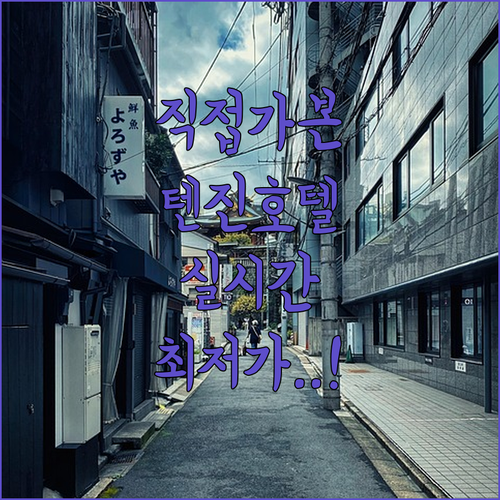 직접 확인한 텐진 호텔 특징 및 실시..