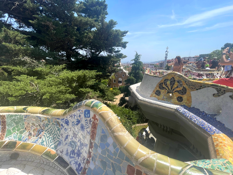 그리스 광장 타일벤치