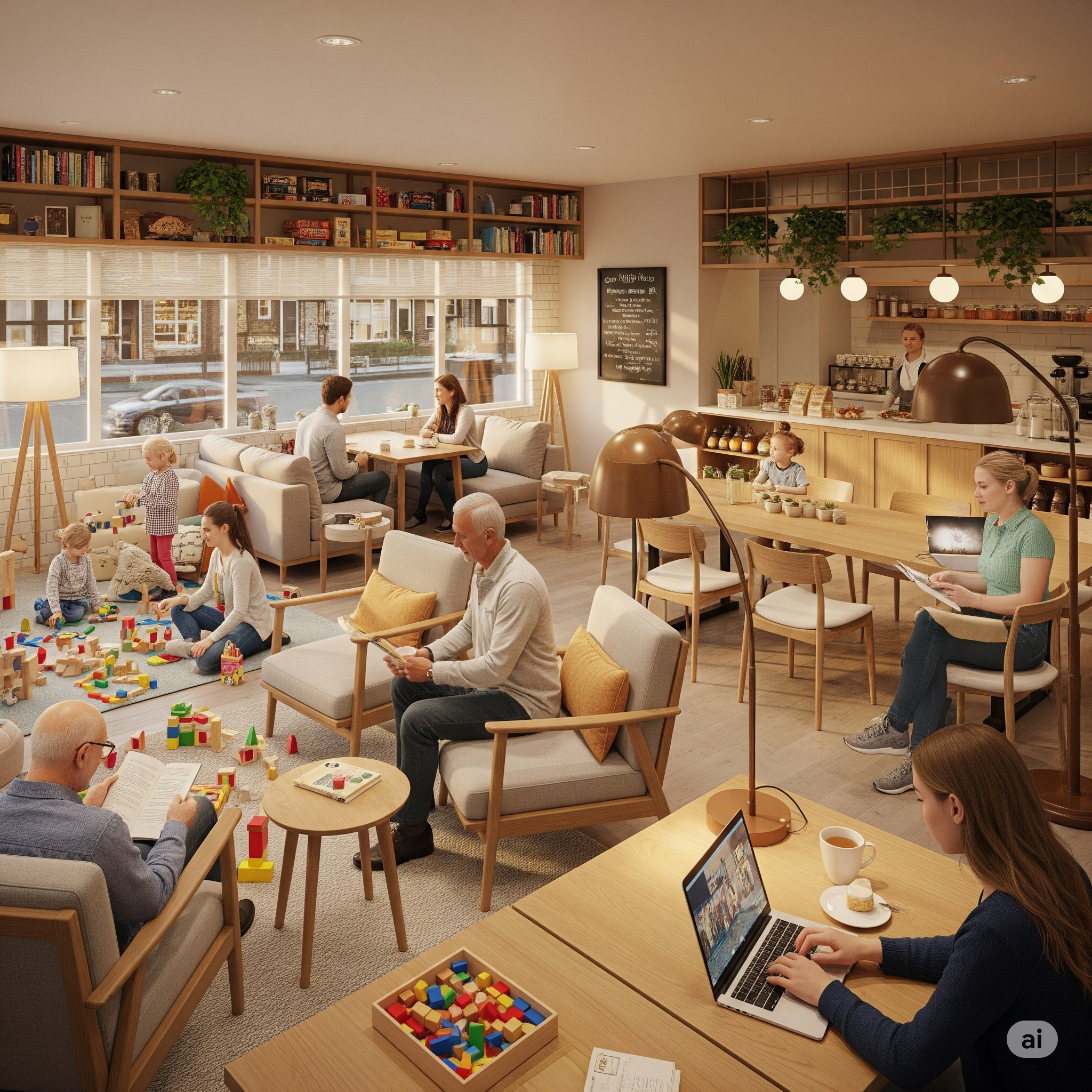 아파트 커뮤니티 공간, 북카페와 키즈카페 모습