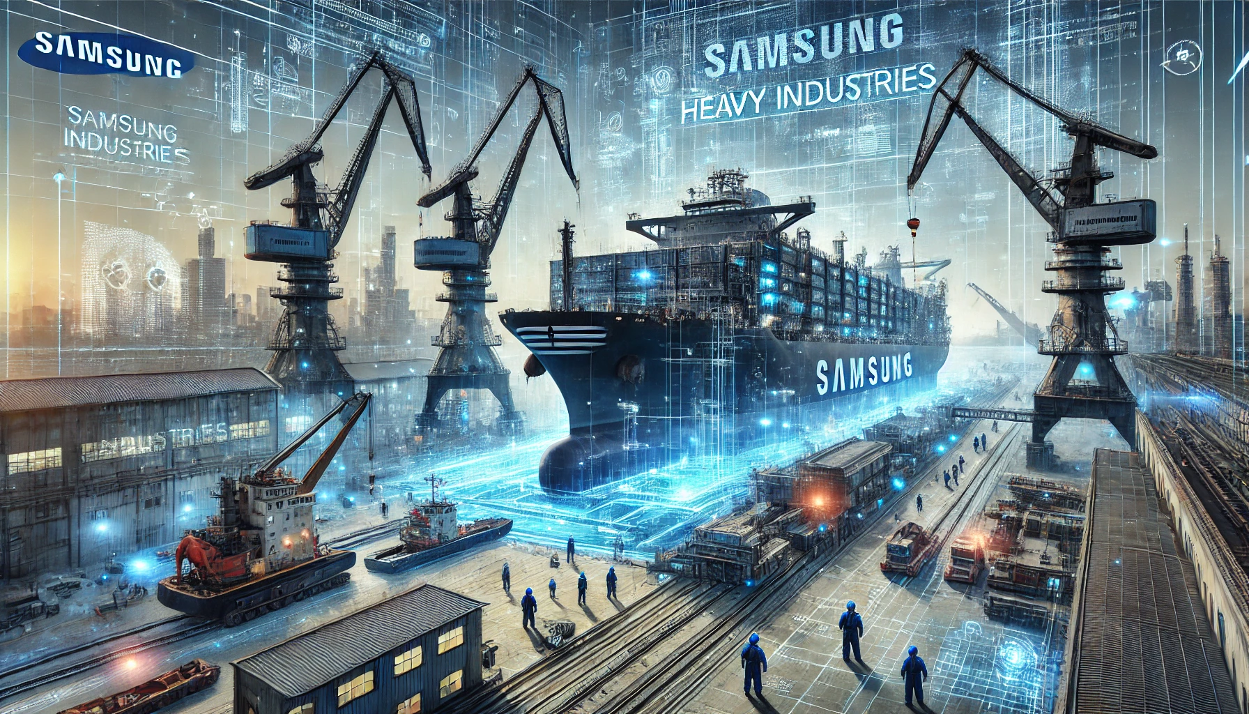 삼성중공업의 선박 건조 이미지