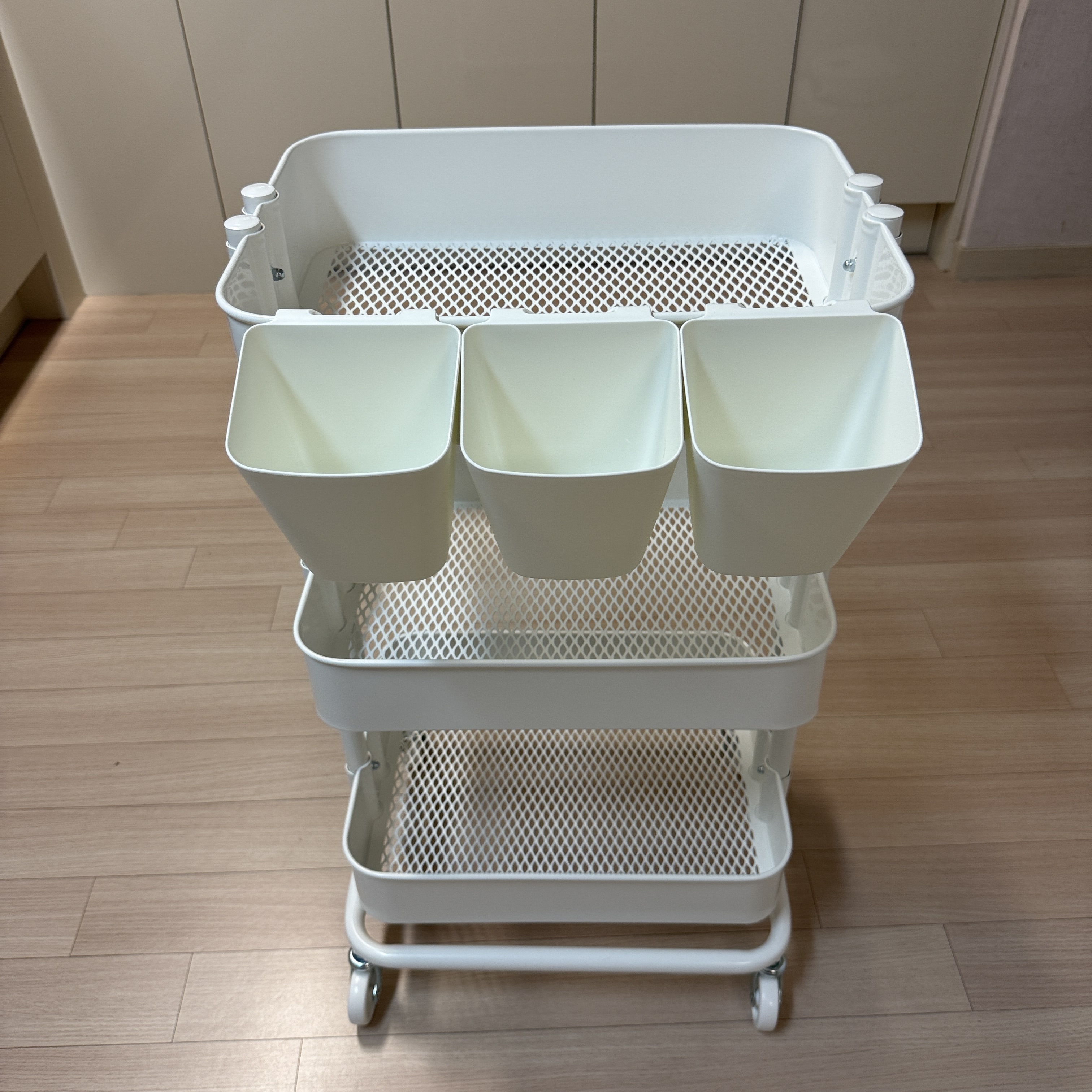 육아 필수템&amp;#44; 이케아 로스코그 화이트 트롤리 실사용 후기