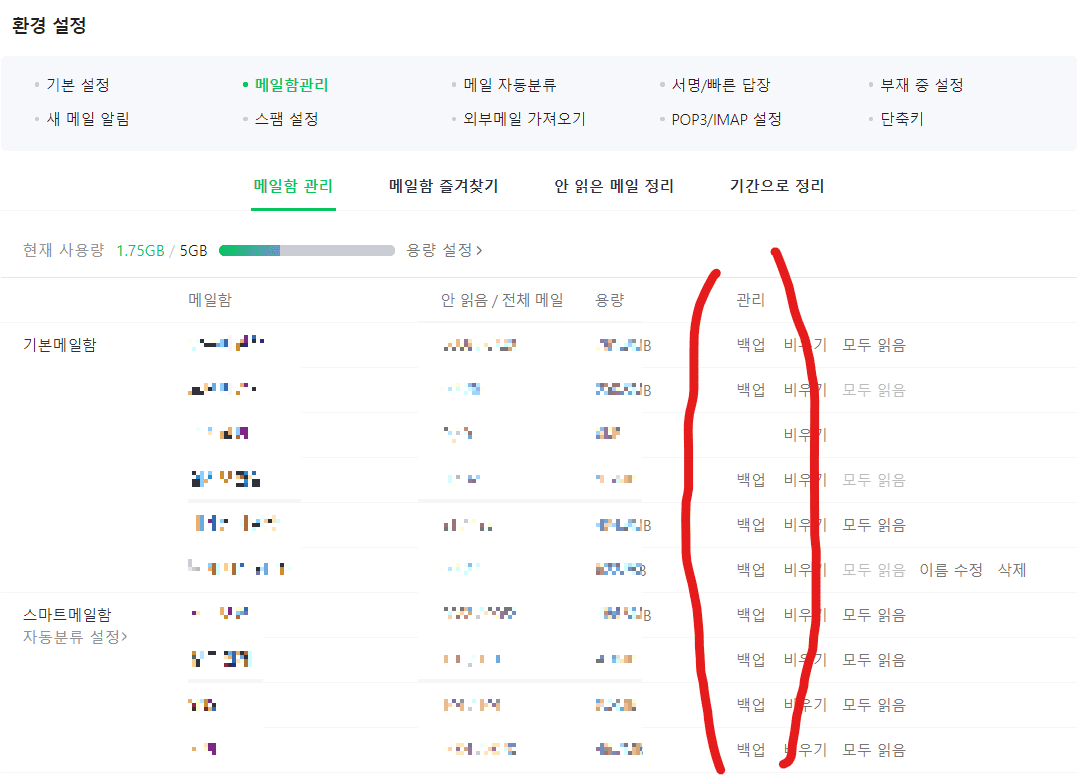 네이버 메일 백업 설명 사진