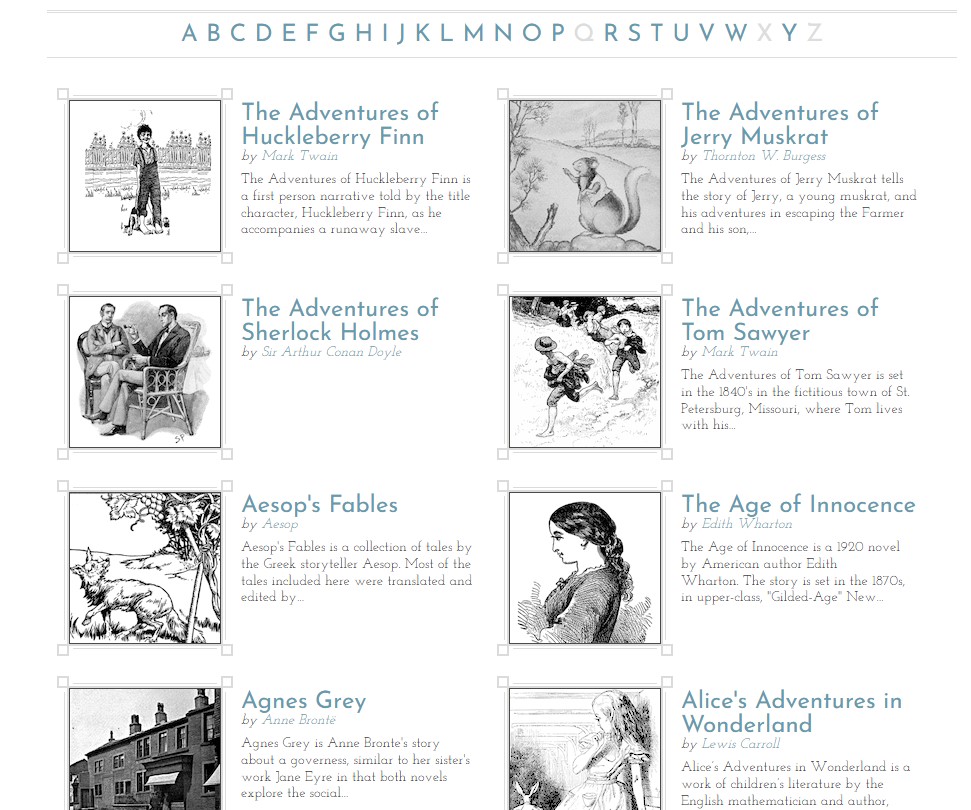 Lit2Go 작품리스트 1