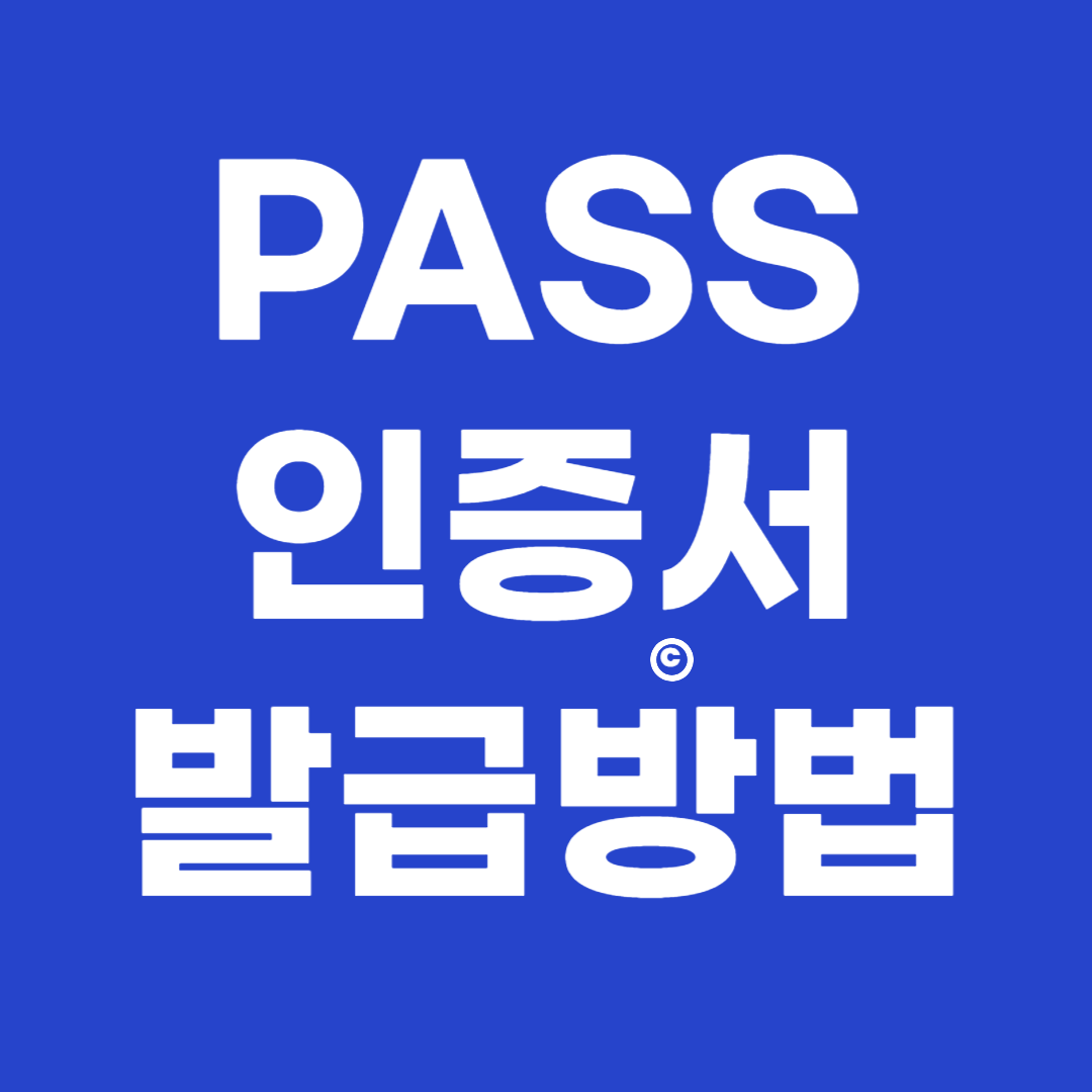 PASS 인증서 발급 받기