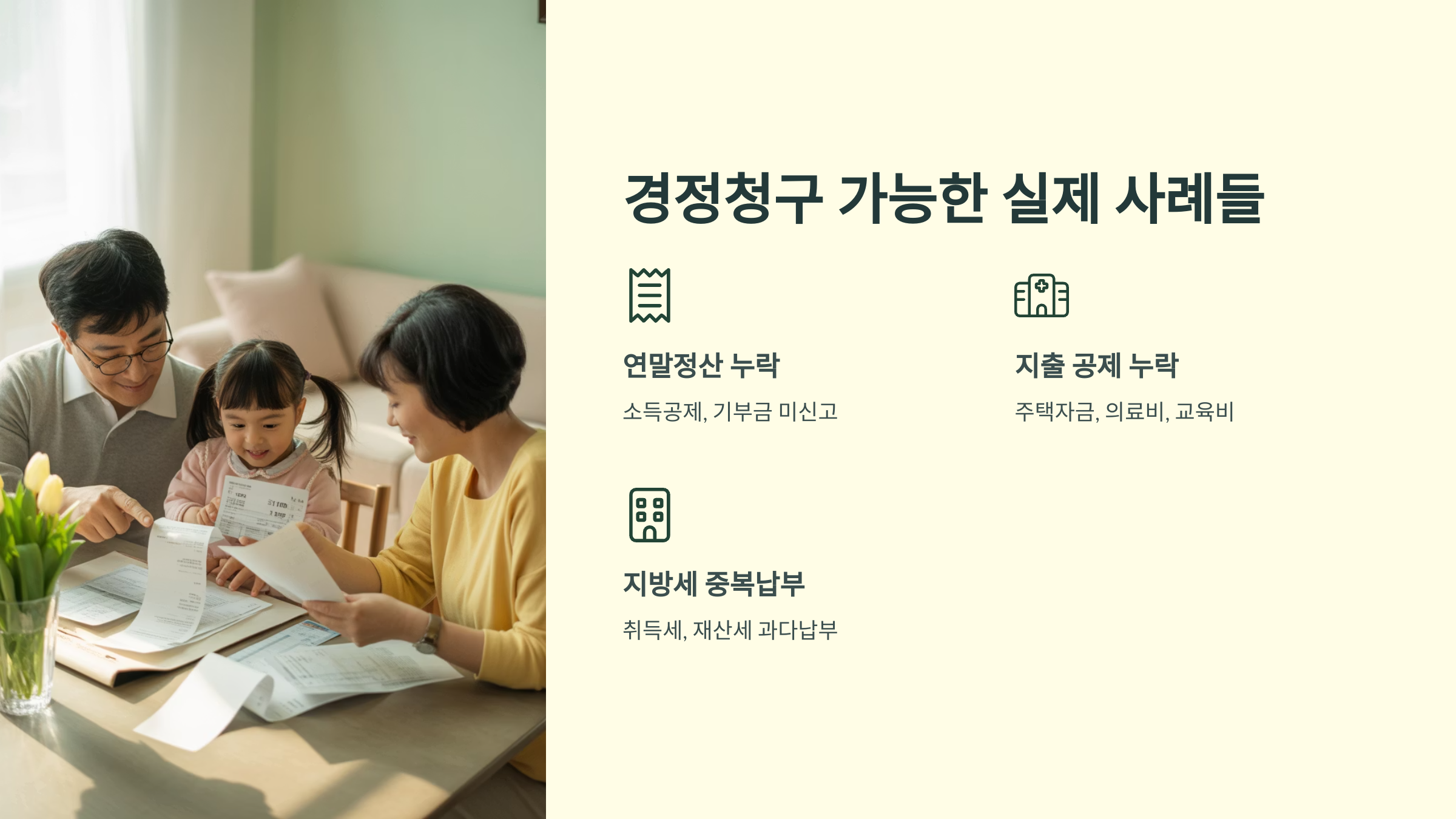 경정청구 가능한 실제 사례들