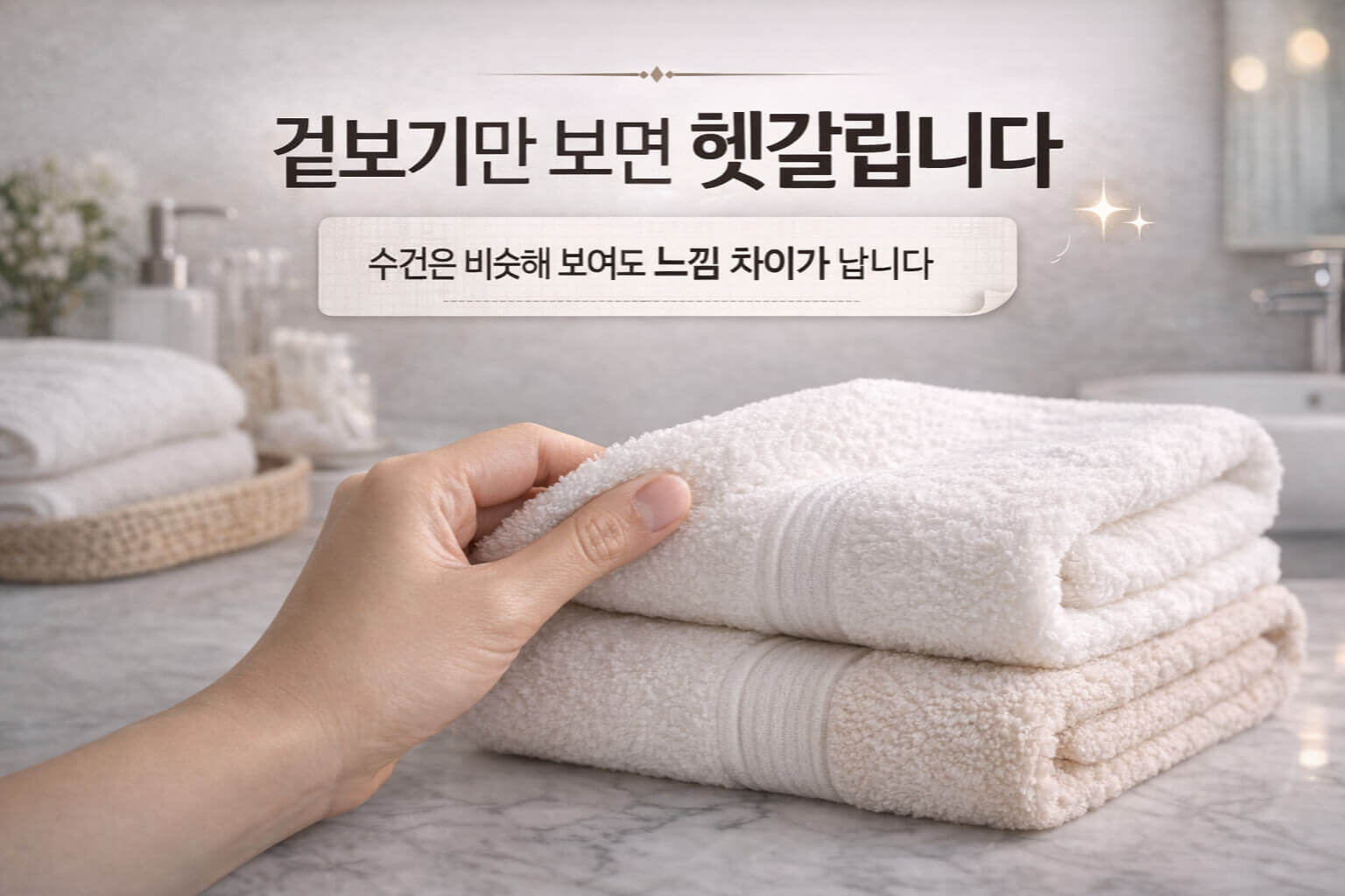 수건 GSM 공식과 면적 계산 방법을 설명하는 이미지