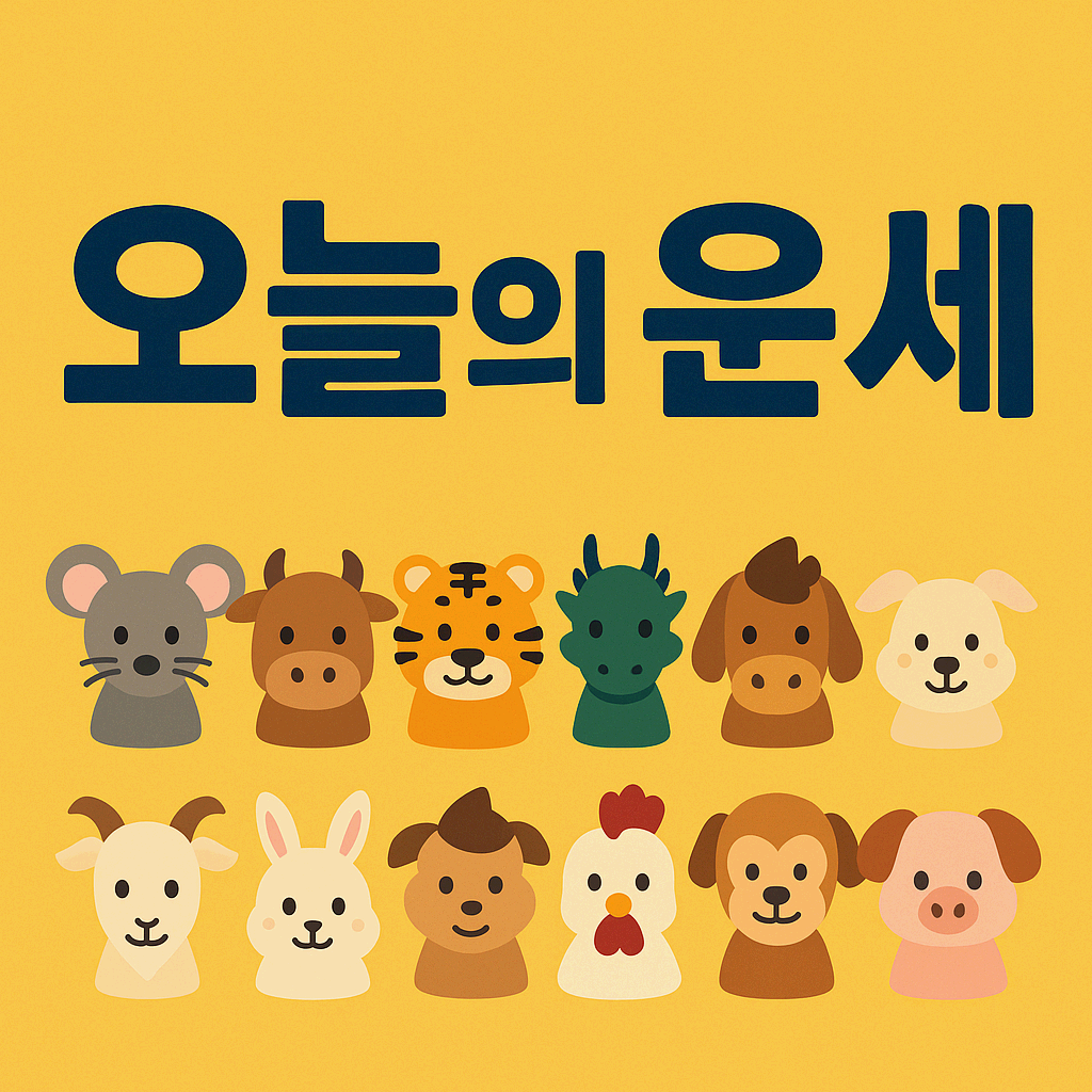 025년 7월 27일 일요일 | 오늘의 띠별 연도별 운세