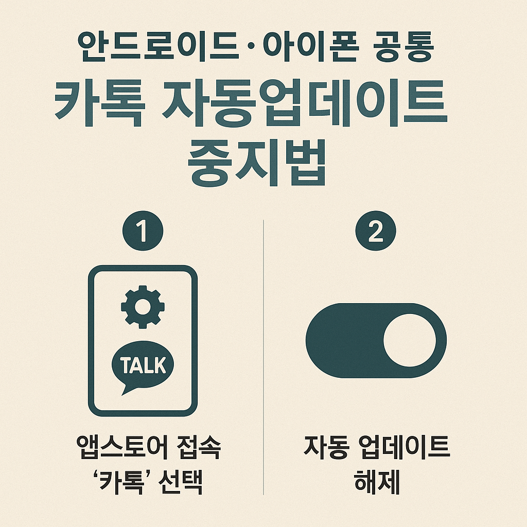 아이폰 App Store 설정에서 카카오톡 자동 업데이트 비활성화하고 보안을 유지하는 방법