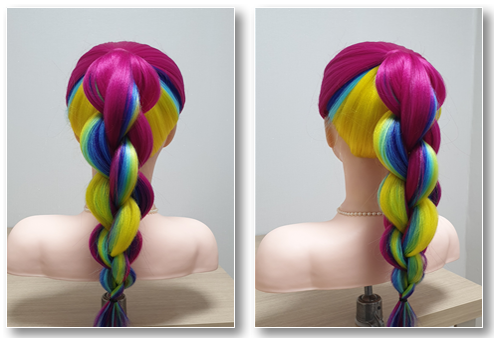 땋기머리 4가닥 입체 땋기 과정4