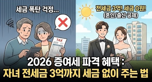 증여세 면제 한도