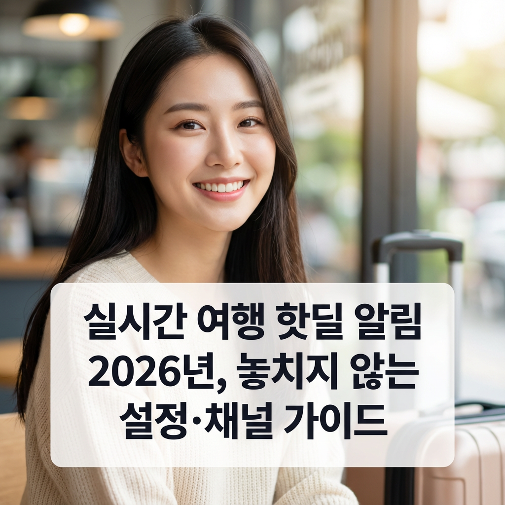 실시간 여행 핫딜 알림 2026년 | 놓치지 않는 설정·채널 가이드