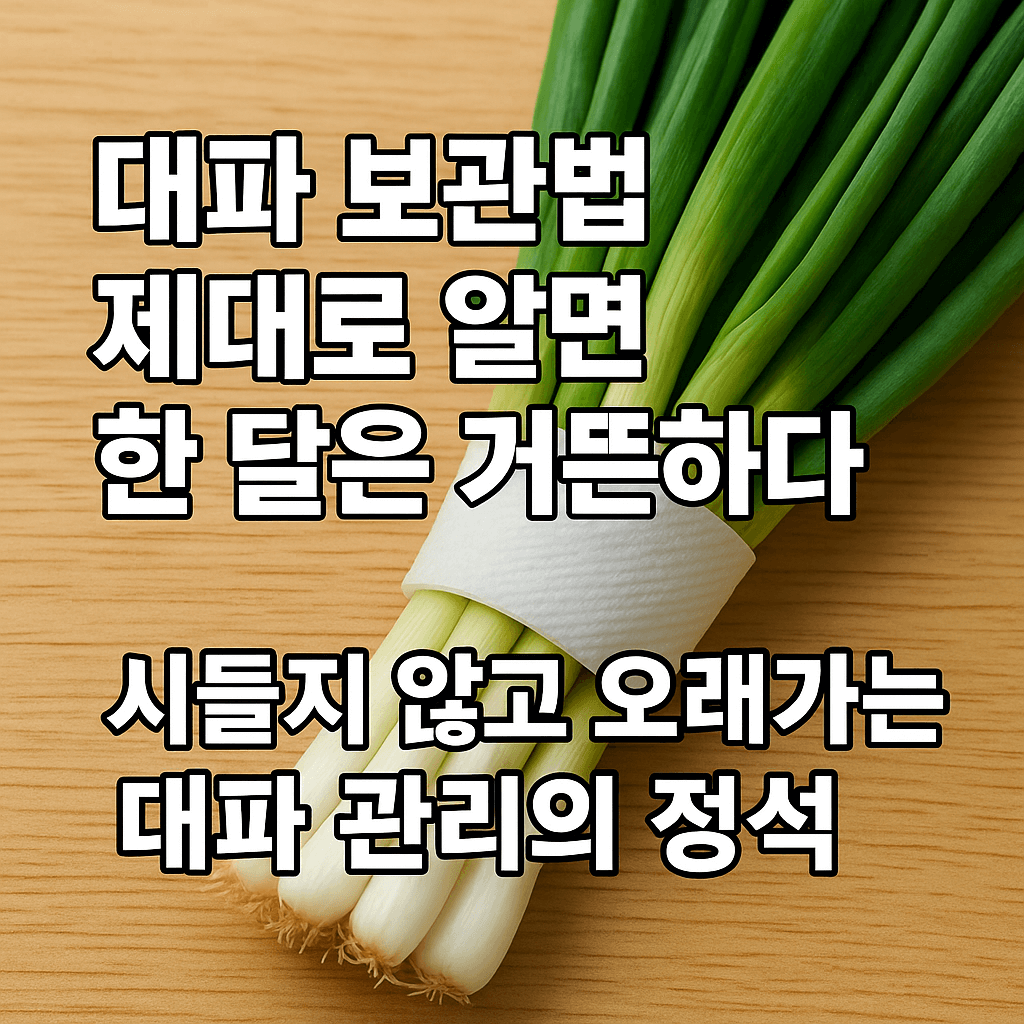 대파 보관법 제대로 알면 한 달은 거뜬하다