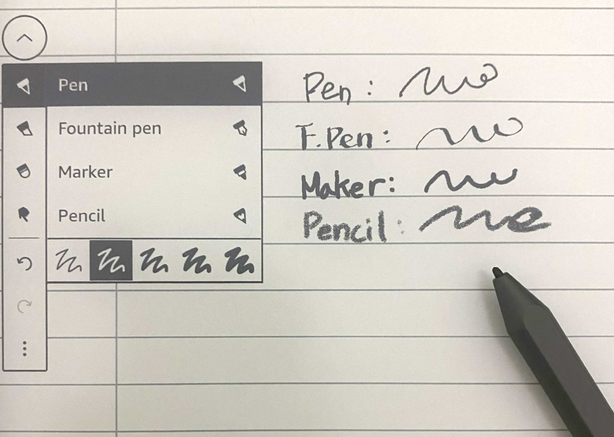 Kindle Scribe Pen types