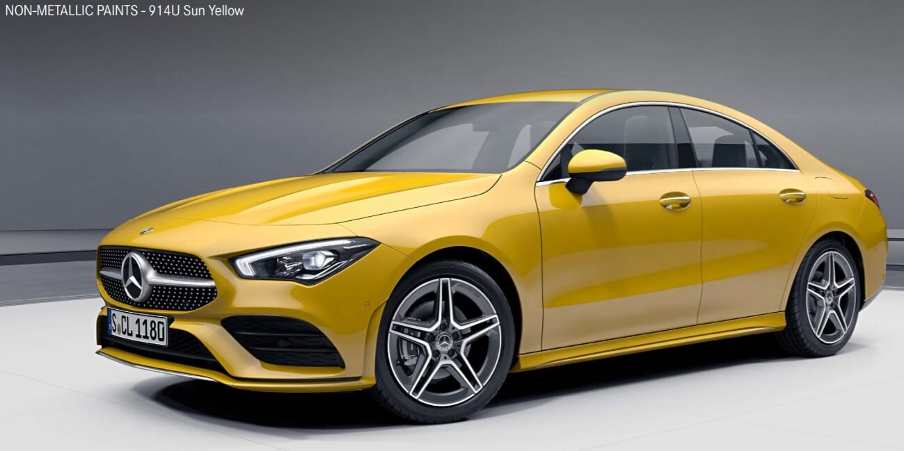 벤츠 CLA Coupe 색상코드 - Sun Yellow(색상 코드 : 914)