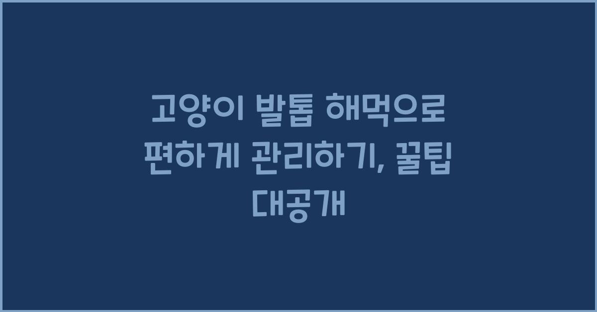 고양이 발톱 해먹