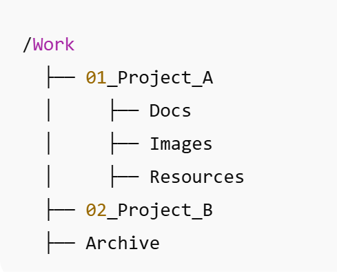 구조 루틴 — 폴더를 ‘프로젝트 중심’으로 재설계