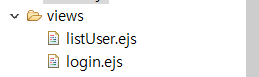 4. views 폴더 안에 있는 listUser.ejs, login.ejs