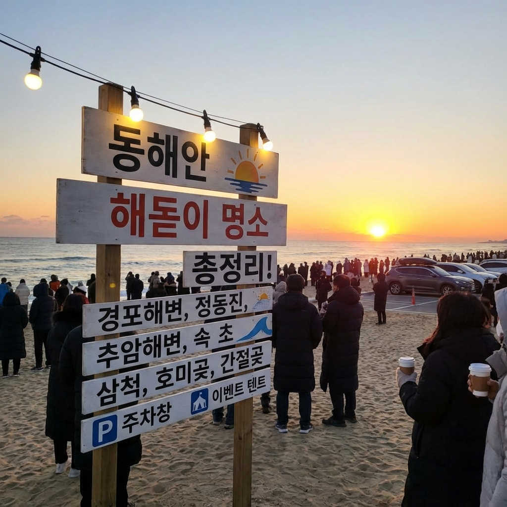 동해안 해돋이 해맞이 명소 일출 총 정리! 주차,행사내용 등등,경포해변,정동진,속초,추암해변,삼척,호미곶,간절곶
 관련 사진